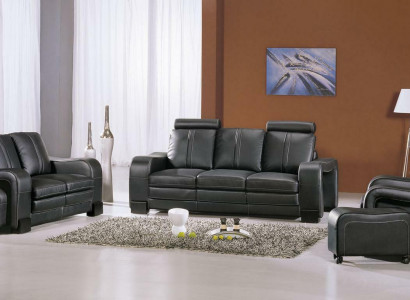 Sofagarnitur Polster Sofa Couch Sitz Set 3+2 Sitzer Couchen Sofas Leder Neu