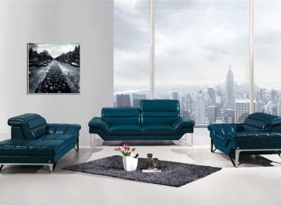 Sofagarnitur Leder Sofa Set 3+2 (ohne Sessel) Couch Sitz Polster Garnitur 994