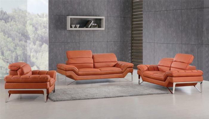 Sofagarnitur Leder Sofa Set 3+2 (ohne Sessel) Couch Sitz Polster Garnitur 994