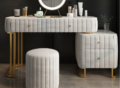 Designer Konsolen Schminktisch Kosmetik Tisch Spiegel Deko Kommode Frisier