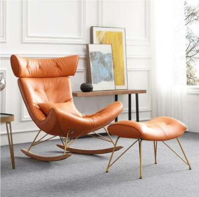 Sessel Metall Design Polster Lounge Club Stuhl Sitz Zimmer Schaukel