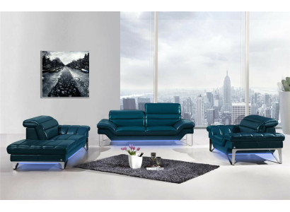 XXL Big 3 Sitzer (ohne 2+1) Sofa Couch Polster Sofas Leder Sitz Design