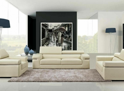 Sofa Couch Polster 3 Sitzer Leder Sofas Couchen Sitz Garnituren Design