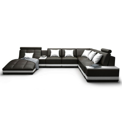 Designersofa Ecksofa Wohnlandschaft Rundsofa Ledersofa Couch Sofa UForm NiddaA