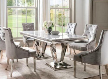 Esstisch Moderne Esszimmer Wohnzimmer Küche Design Tisch Metall