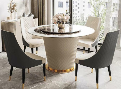 Marmor Esstisch Moderne Esszimmer Wohnzimmer Küche Tische Design Tisch Rund Neu