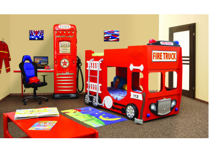 Feuerwehrauto Stockbett Bett Hochbett Doppelstockbett Etagenbett Kinderbett