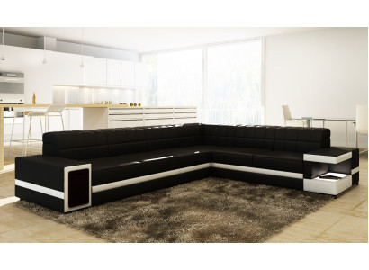 Ledersofa Sofa Couch Sofas Polster Sitz Ecksofa Wohnlandschaft Big XXL