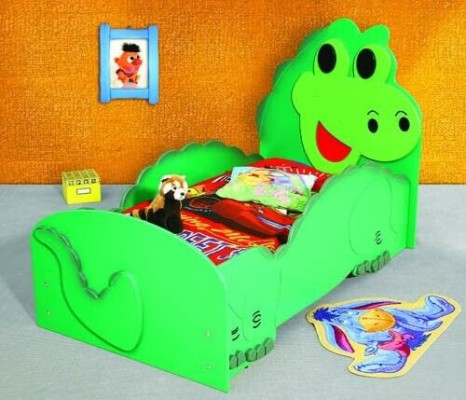 Kinderbett Jugendbett Bett Betten mit Matratze mit Tiermotiv Schlafbett Dino
