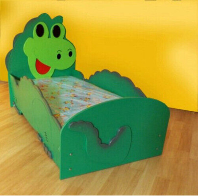 Kinderbett Jugendbett Bett Betten mit Matratze mit Tiermotiv Schlafbett Dino