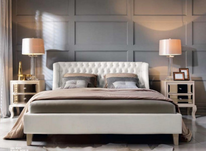 Luxus Schlafzimmer Bett Nachttisch Garnitur Doppelbett Betten 3tlg Modern Weiß