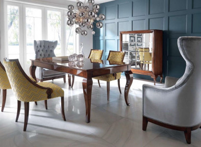 Hochglanz Tisch Esszimmertisch Tische Esstisch Braun Luxus Esszimmer Holz Neu