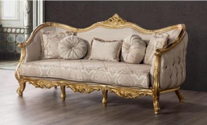 Couch Klassische Luxus Wohnzimmer Sofagarnitur 3+3+1+1 Sitzer Couchtisch