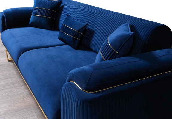 Luxus Sofagarnitur 3311 Couch Polster Möbel Dreisitzer Set Textil 4tlg