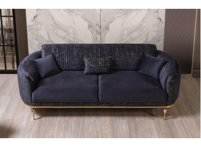 Wohnzimmer Sofa 3 Sitzer Blau Möbel Luxus Couchen xxl Möbel Couch Sofas