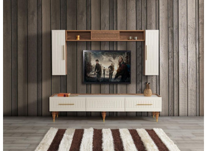 Wohnwand Wohnzimmer Moderner Stil luxuriöse Möbel Wohnwände Regal 3tlg