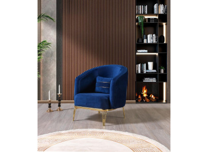 Wohnzimmer Sessel 1 Sitzer Couch Polster Luxus Textil Neu Design