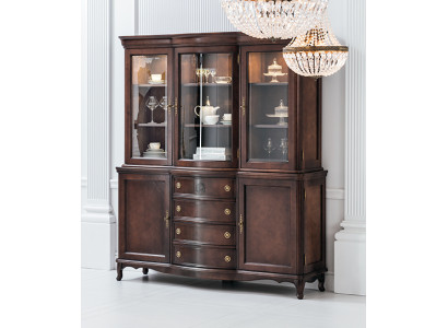 Wandschrank Edle Anrichte Holz Barock Stil Buffet Vitrine Schrank Neu