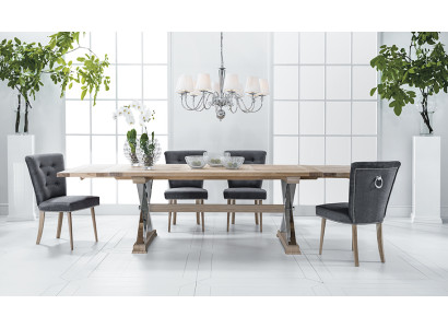 Design Esszimmer Esstisch Tisch 8 Sessel Stuhl Lehn Stühle Echt Holz