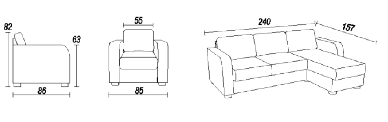 Ecksofa Sofa Couch Leder Textil Stoff Wohnlandschaft Garnitur Polster Ecke CAPRI