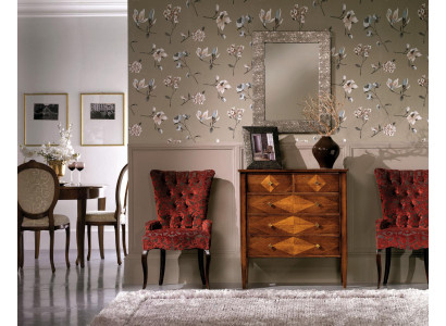 Set Kommode Spiegel Kommoden Holz Art déco Luxus Design Wohnzimmer Garnitur 4tlg