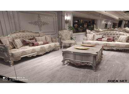 Sofa Set Barock Rokoko Möbel Wohnzimmer Sitzgarnitur Polster 4tlg. Neu