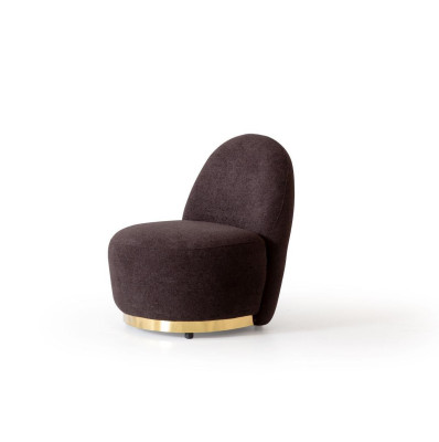 Sessel Modern Braun Wohnzimmer Textil Luxus Design Möbel Lounge Club
