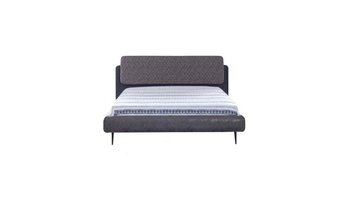 Bettrahmen Doppelbett Betten Bett 180 cm Grau Stoff Modern Schlafplatz