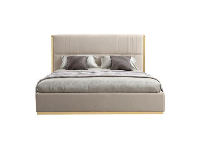 Bett Möbel Beige Schlafzimmer Möbel Design Betten Luxus Möbel Modern Holz Neu
