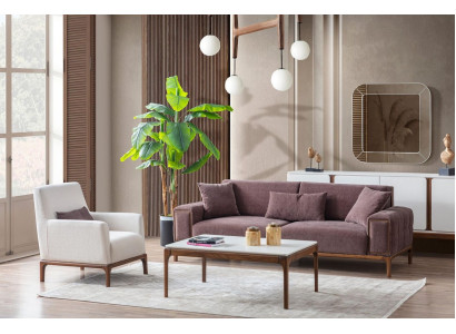 Wohnzimmer Set 3+1 Sitzer Couchtisch Sofagarnitur Sessel Modern Design