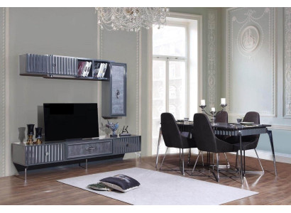 Esstisch 6x Stuhl Gruppe Tisch Möbel 8tlg. Set Esszimmer Garnitur