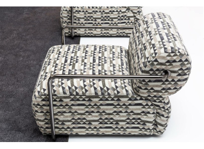 Designer Sessel Moderner 1-Sitzer Wohnzimmer Luxus Polster Textil Möbel