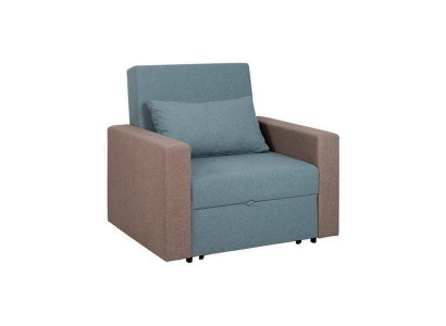 Blauer Sessel Bettfunktion Wohnzimmer Einsitzer Relax Luxus Clubsessel