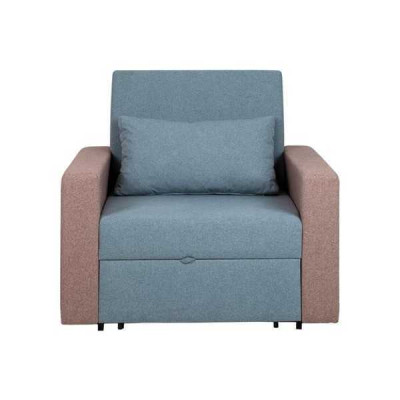 Blauer Sessel Bettfunktion Wohnzimmer Einsitzer Relax Luxus Clubsessel