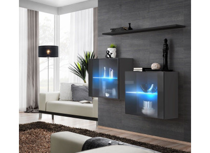 Designer Wohnwand Wandschrank Wand Regal Luxus Set Wohnzimmermöbel