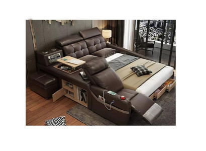 Multifunktion Design Bett Big Kunstleder Hotel Polster 180x200 Betten Neu