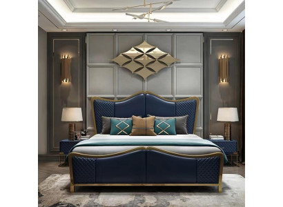 Schlafzimmer Set Designer Luxus Gruppe Garnitur Bett 2x Nachttisch 3 tlg Neu