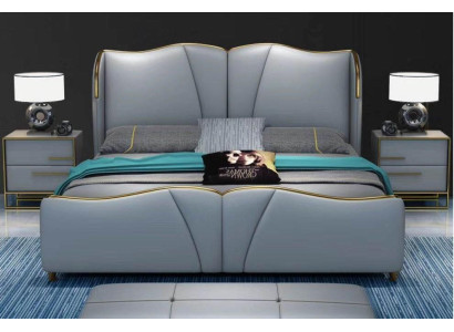 Bett 2x Nachttisch 3 tlg. Schlafzimmer Set Design Möbel Modern Luxus Betten Neu