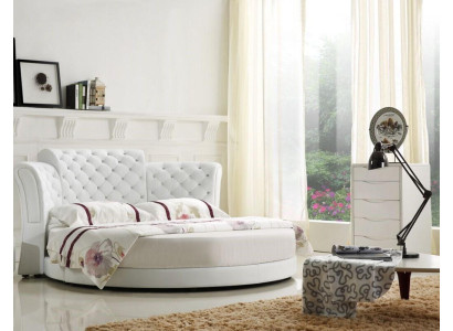 Rundes Bett Rund Design Betten Leder Doppel Luxus Hotel Gestell Schlaf Zimmer