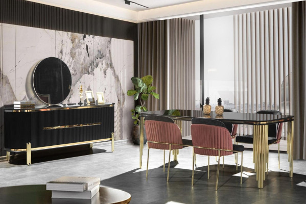 Graue Esszimmermöbel Luxus Essgruppe Esstisch Stühle Essecke Set 5tlg