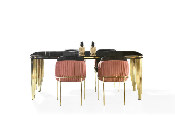 Graue Esszimmermöbel Luxus Essgruppe Esstisch Stühle Essecke Set 5tlg