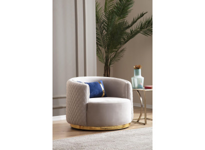 Moderner Sessel Edelstahlmöbel Ohrensessel Einsitzer Wohnzimmermöbel