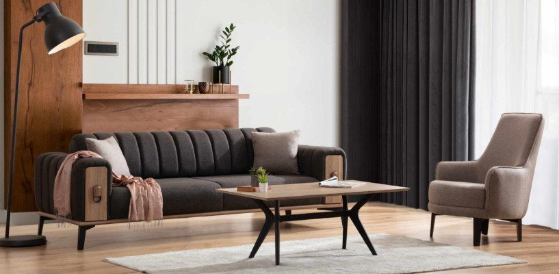 Edle Sofagarnitur Moderne Couchen Dreisitzer Sessel Sofas Luxus Möbel
