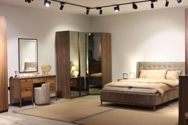 Luxus Möbel Design Schminktisch mit Spiegel Braun Neu Schlafzimmer Möbel