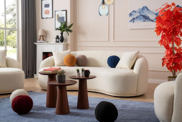 Wohnzimmer Set 3tlg. Designer Sofagarnitur 4+3+1 Sitz Wohnlandschaft