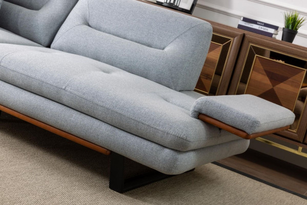 Modern Möbel Wohnzimmer Sofa 3 Sitzer grau xxl big Designer 238cm Möbel