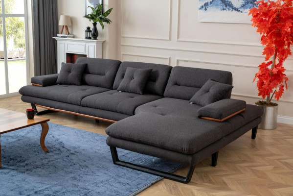 Designer grau Ecksofa L-form Modern möbel wohnzimmer Eckgarnitur Sofa