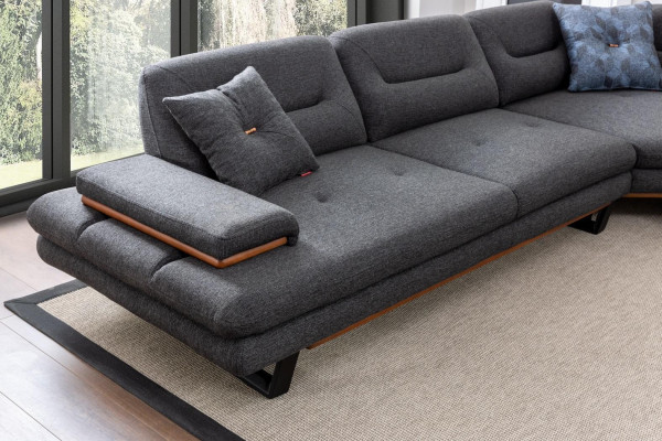 Designer 3tlg. Wohnzimmer set Ecksofa L-form + 3 + 1 Sitzer Modern neu