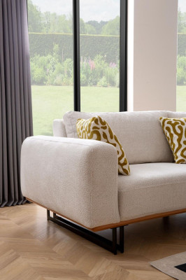 Luxus Ecksofa L Form Stoffsofa Couch Sofa Weiße Polstersofa Sitz Eckgarnitur