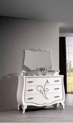 Schlafzimmer 5 tlg. Set Bett 2x Nachttische Kleiderschrank Modern Möbel